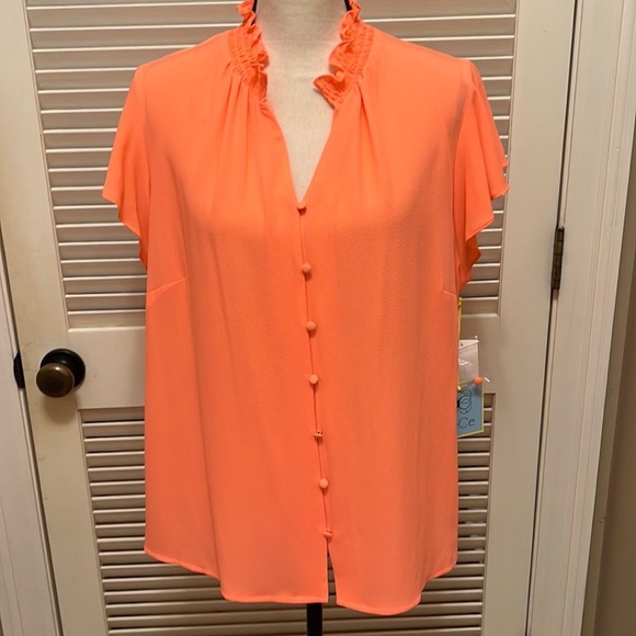 147. CeCe Blouse in Hot Lava - Picture 14 of 14